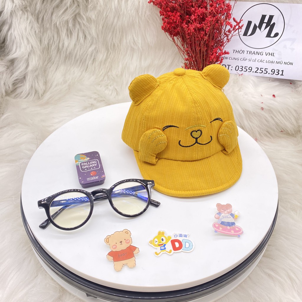 Mũ lưỡi trai Hình chú mèo Thần tài cho bé trai/bé gái