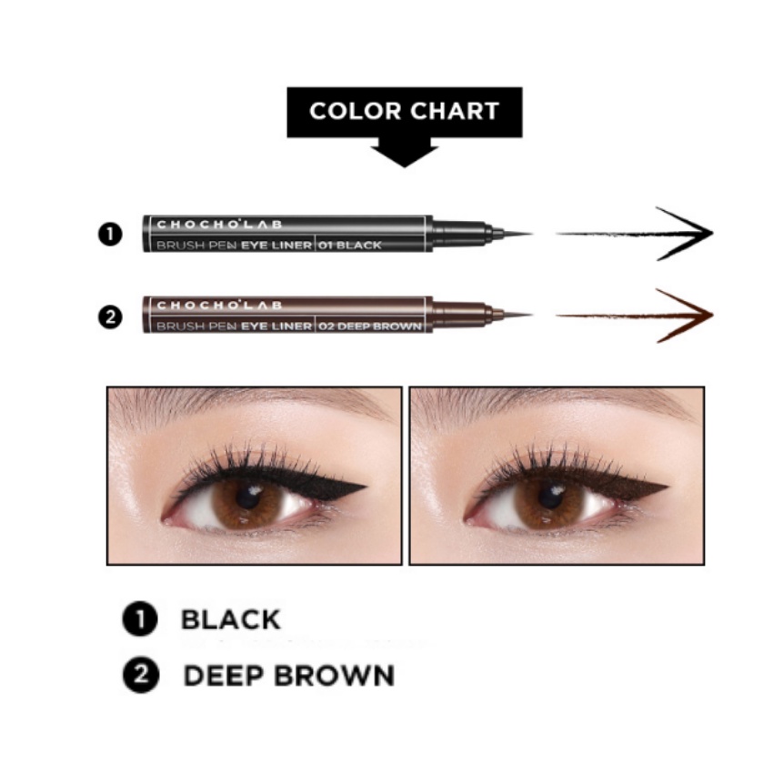 Chì Kẻ Mắt Nước Lâu Trôi Bám Màu Tốt Chochoslab Brush Pen Eyeliner - KOBE YOUNG