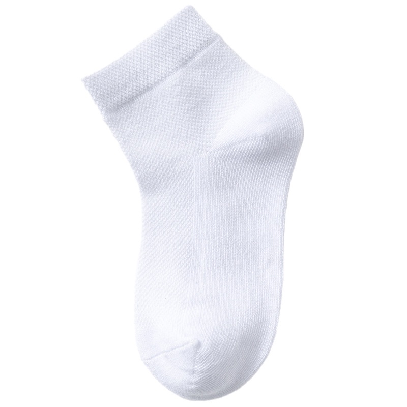 Vớ Cotton Ngang Mắt Cá Màu Trắng Dành Cho Trẻ Em 3-15 Tuổi 3-15 Tuổi