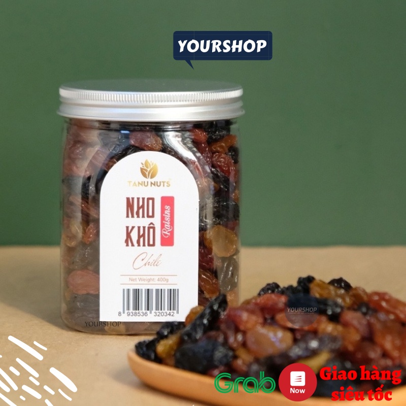 Nho Sấy Dẻo Không Đường Yourshop - Nho Khô 3 Màu Raisins