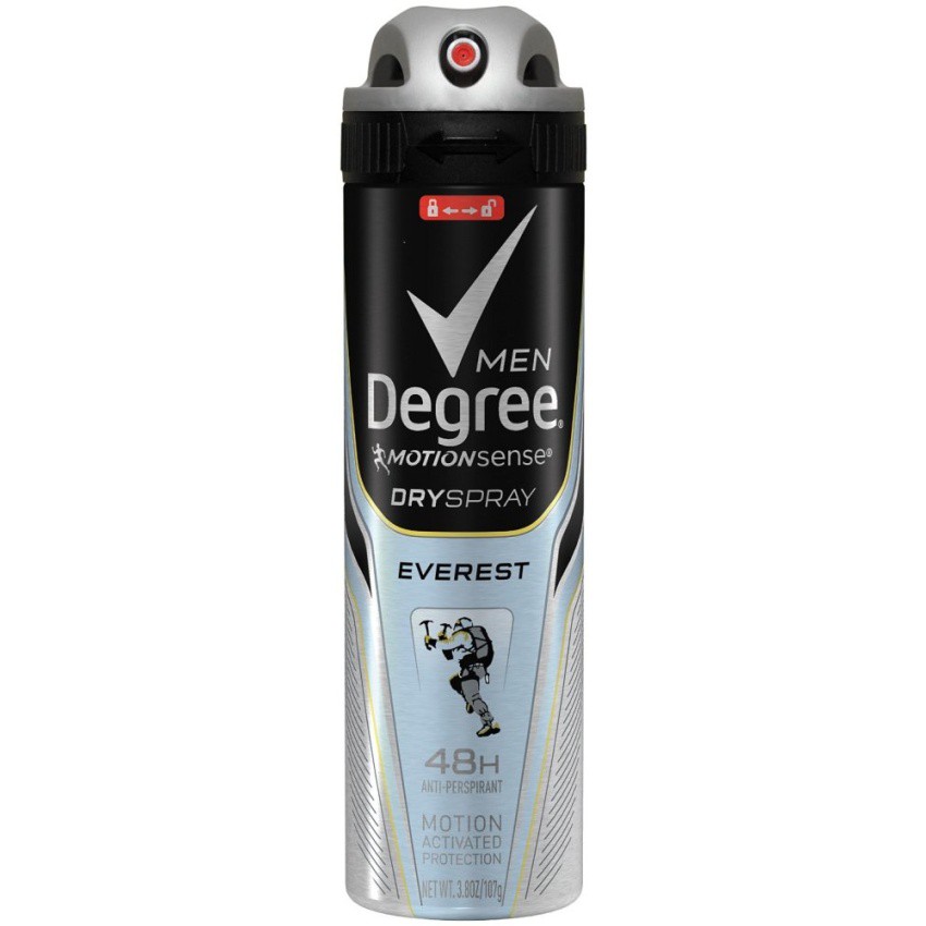 Xịt khử mùi nam Degree Men MotionSense Antiperspirant Dry Spray Everest 107g (Mỹ)