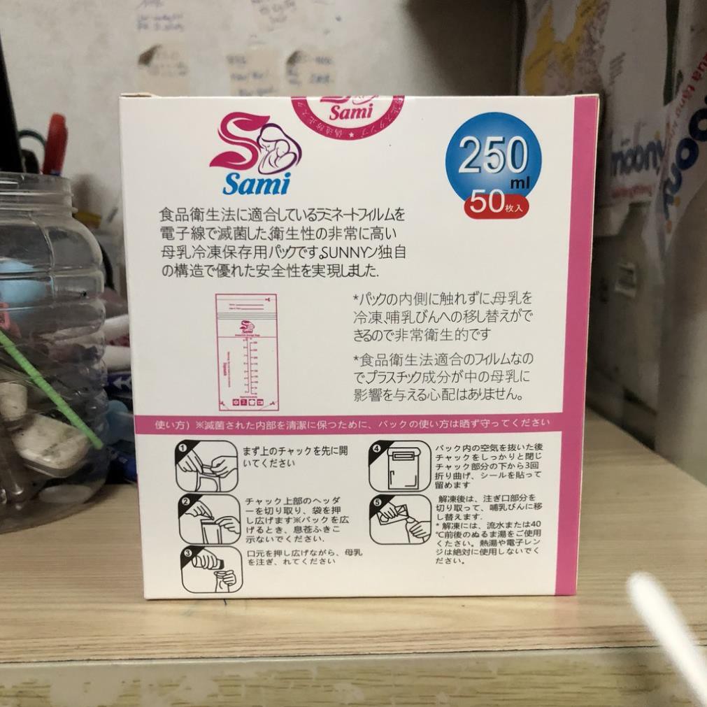 Túi trữ sữa Sami Nhật Bản 250ml - 50 túi