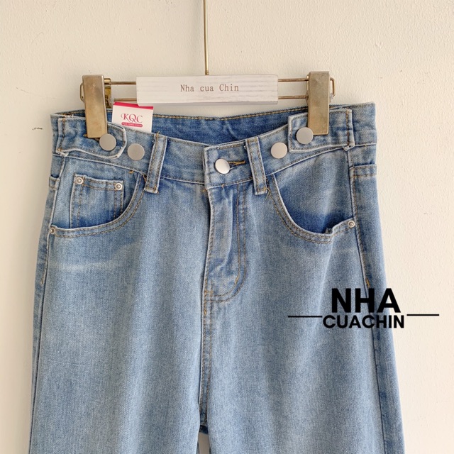Quần jean cúc viền lưng