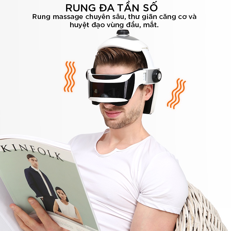 Máy Massage Đầu Thông Minh Công Nghệ Mát Xa Đầu Bằng Khí Nén 4 Chế Độ Thế Hệ Mới 2021