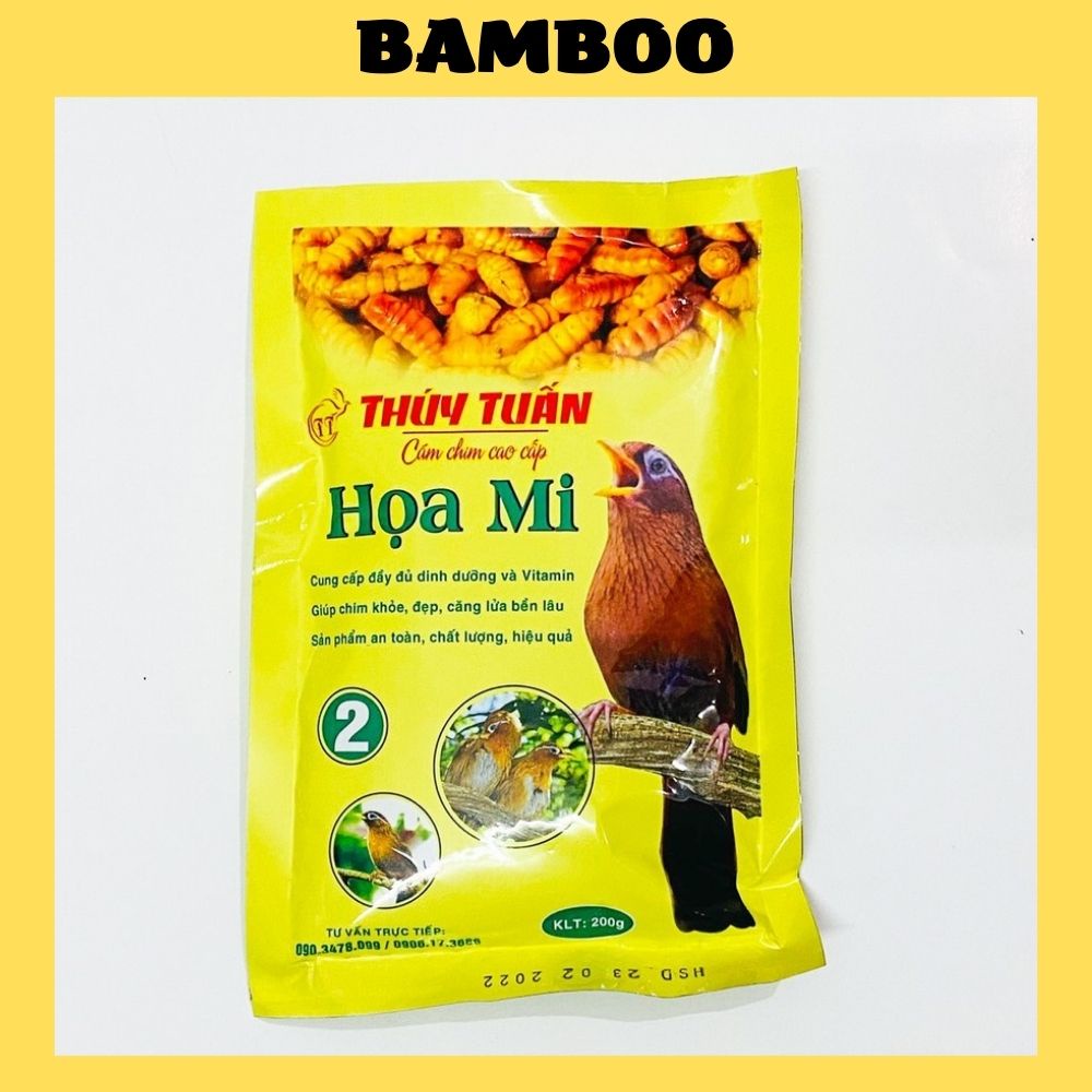 Cám chim họa mi Thúy Tuấn số 2 cao cấp 200 gram - Cám chim mi Thúy Tuấn giá rẻ