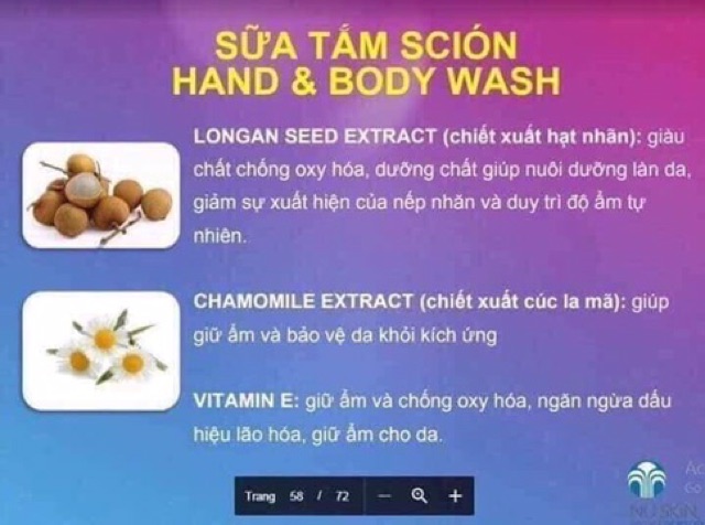 Sữa tắm Scion hand&body Wash