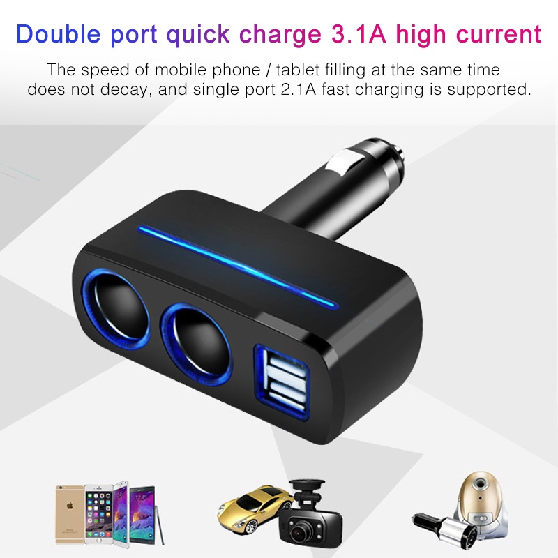 Tẩu Sạc Nhanh 80W 4 Cổng USB Kép Cho Android iPhone
