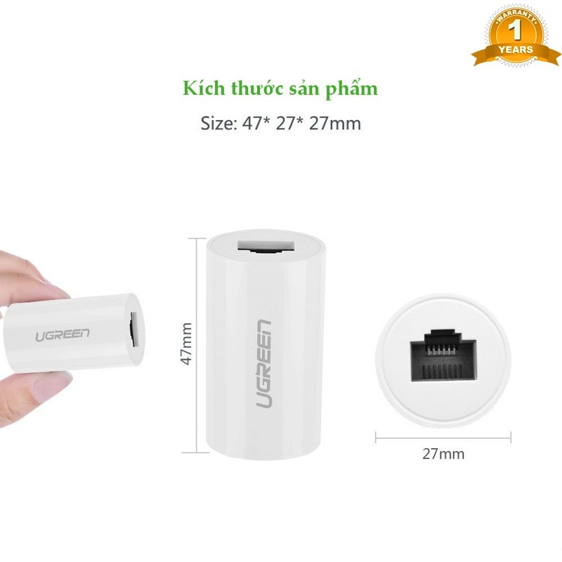Đầu Nối Mạng Lan RJ45 chống sét Cao Cấp Ugreen 20391  - Hàng Chính Hãng