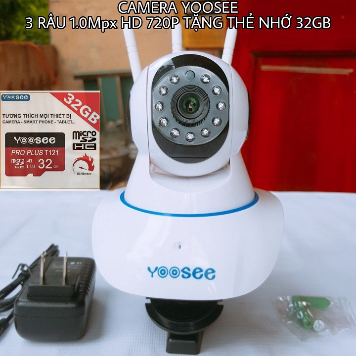 [RẺ NHẤT SÀN] CAMERA 3 RÂU YOOSEE 8LED XOAY 360 ĐỘ SIÊU NÉT - CÓ MÀU BAN ĐÊM | WebRaoVat - webraovat.net.vn