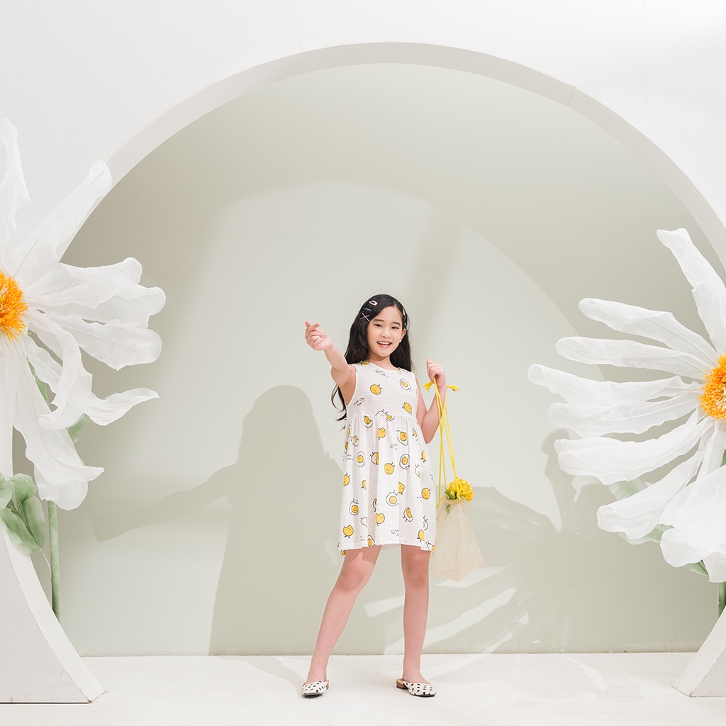 Váy bé gái thiết kế JOOKYLI chất liệu cotton sát nách 40G0952