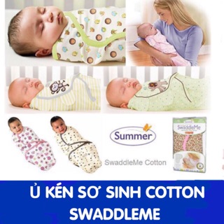 Chăn ủ kén sơ sinh cotton cho bé chống giật mình