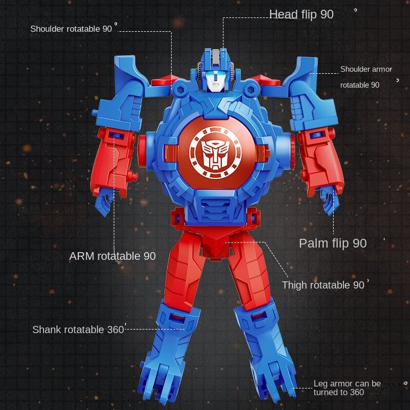 Hoạt Hình Đồng Hồ robot Biến Hình Gấu teddy / transformers / optimus prime / Quà Tặng Cho Bé Gái