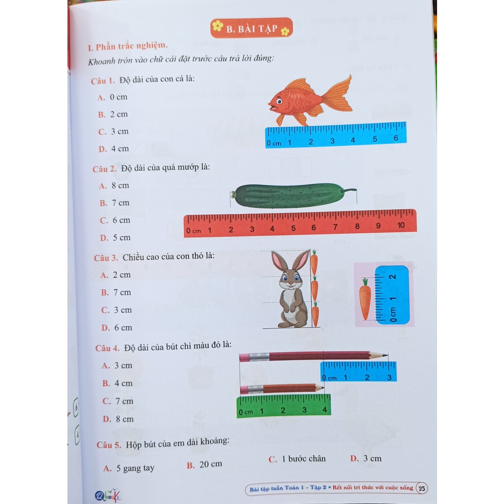 Sách - Bài tập tuần Toán lớp 1 tập 2 - Qbooks (Kết nối tri thức với cuộc sống)