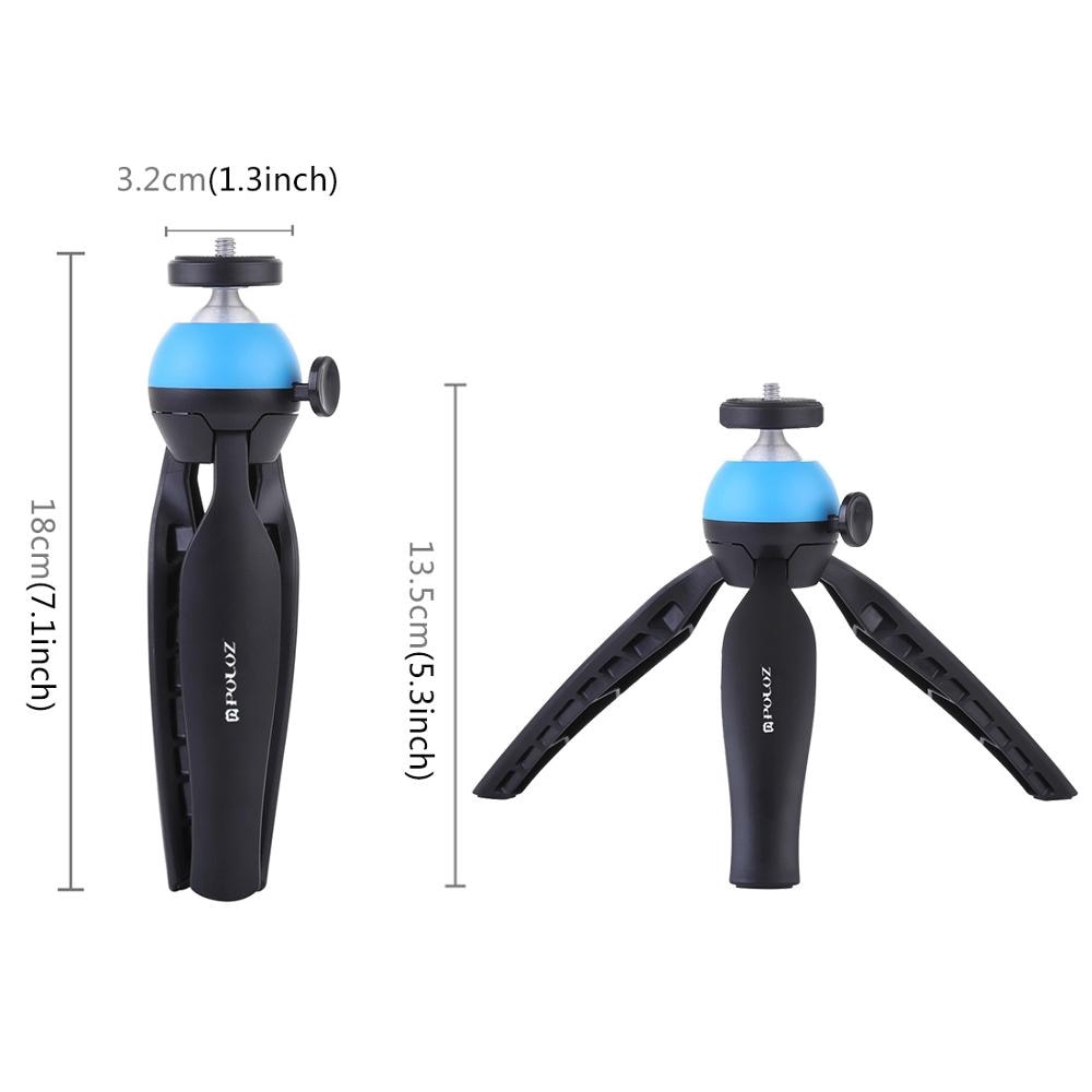 PULUZ xách tay Pocket Mini Tripod Mount & 360 Bằng bóng Head cho GoPro 7/6/5 điện minh / cho iPhone X / XX / DSLR DV