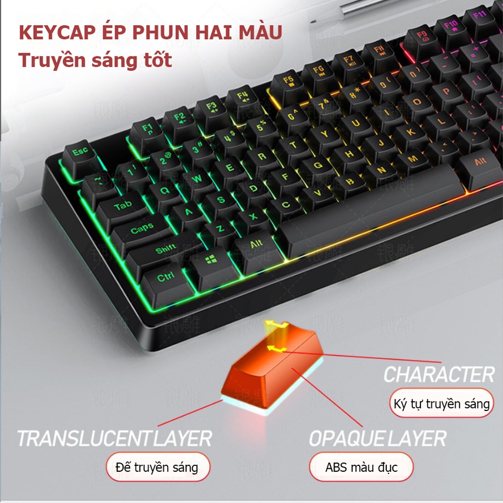 Bàn phím máy tính gaming có dây K200 led nhiều màu phù hợp với game thủ và dân văn phòng