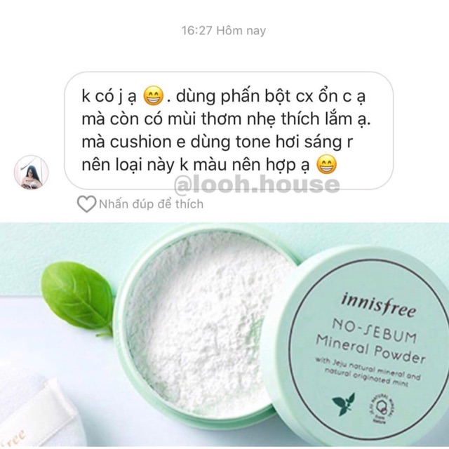 Phấn phủ kiềm dầu Innisfree