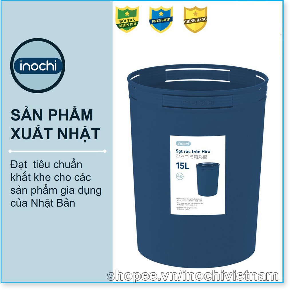 Sọt rác mini - thông minh nhựa tròn 5 10 15L inochi chính hãng làm sọt rác văn phòng ,khách sạn ,gia đình SR5-10-15