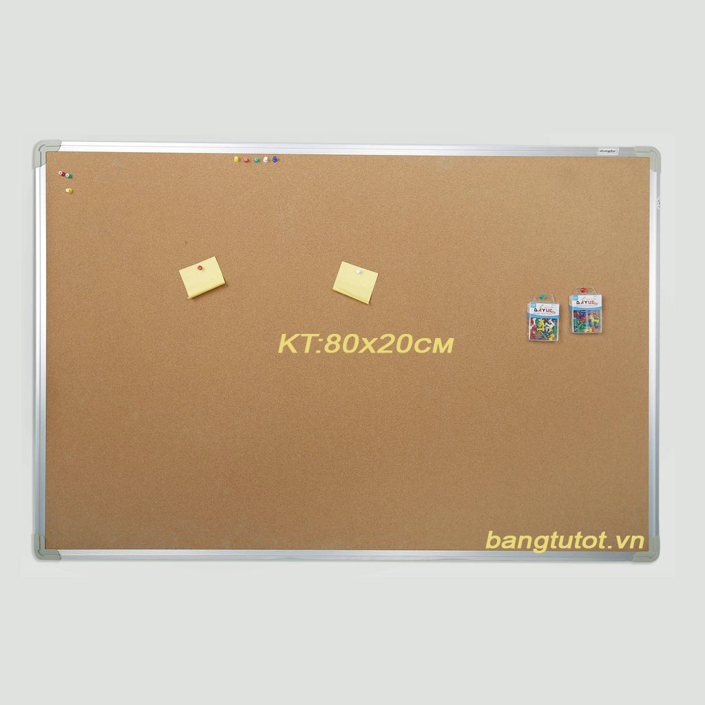 Bảng ghim tài liệu Lie ( Bần) 80x120cm-Tặng 35 chiếc đinh ghim ngũ sắc