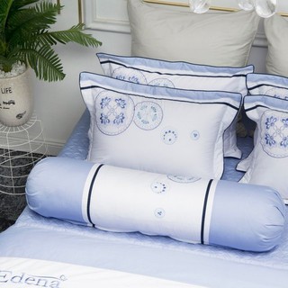 Bộ Ga Chần Gòn Cotton Solid Edena 366 Gồm 5 Món