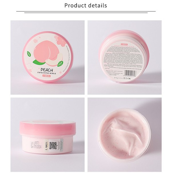 Tẩy da chết đào dành cho mặt Peach Exfoliating Scrub Laikou 90G Sena Beauty | BigBuy360 - bigbuy360.vn