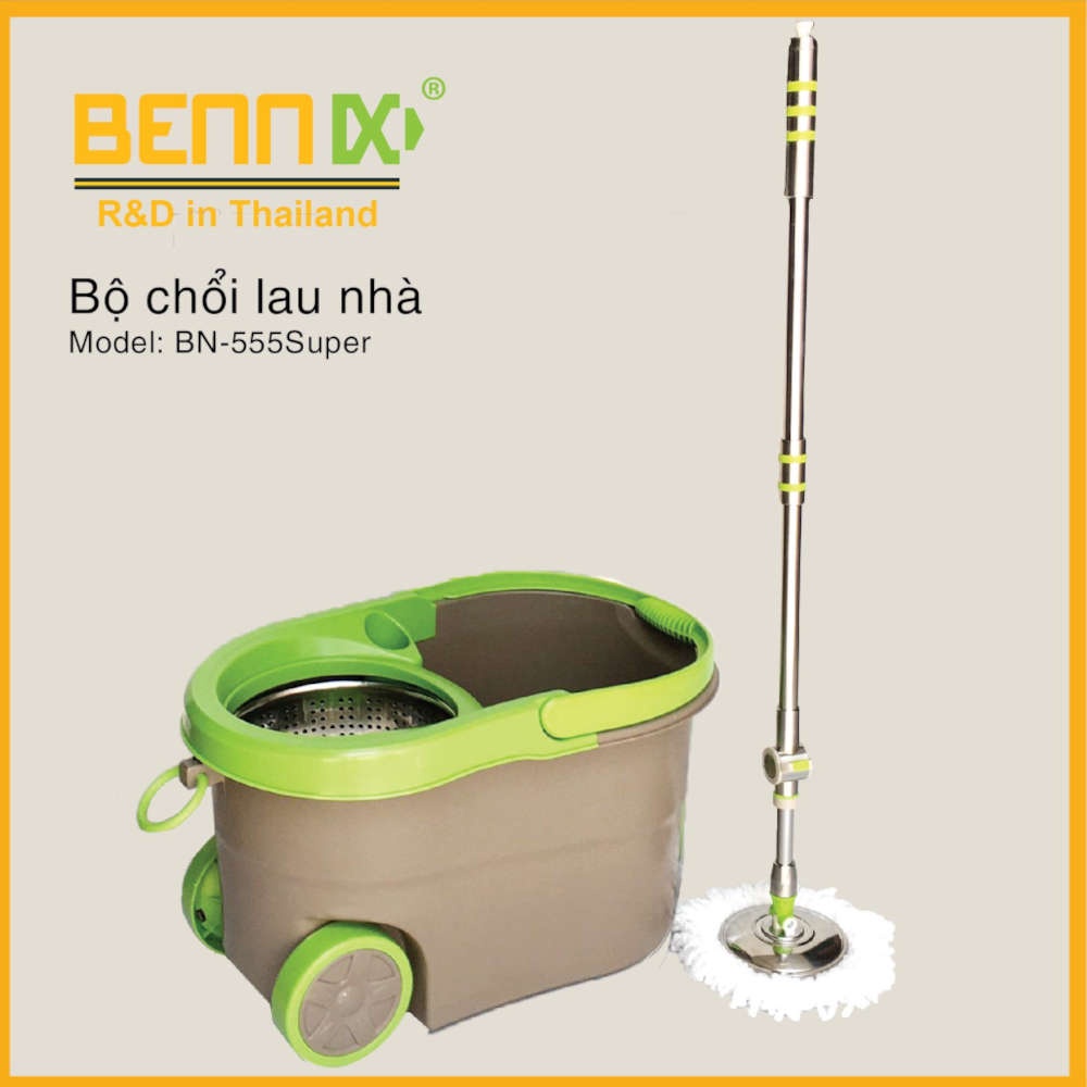 Bộ cây lau nhà Inox nhập khẩu cao cấp Bennix Thái Lan BN-555SUPER bảo hành 12 tháng