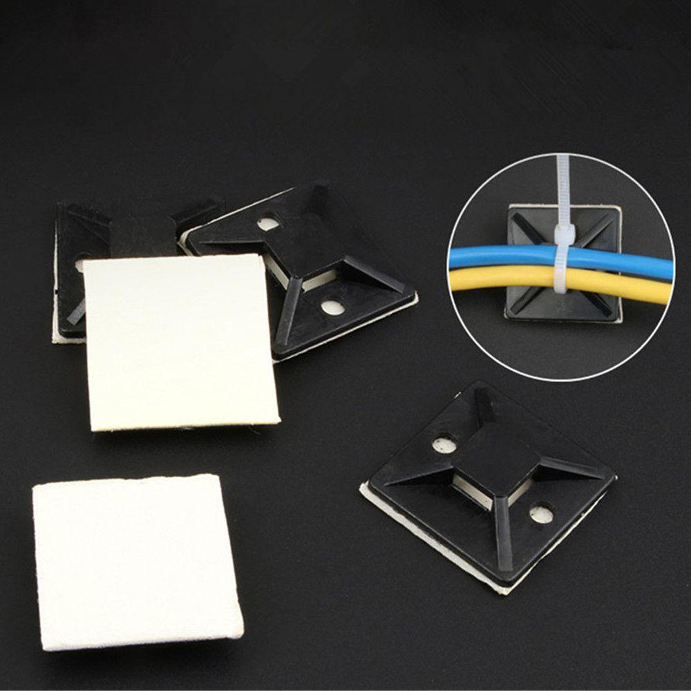 ELLSWORTH Set 100 Kẹp Cố Định Dây Cáp Màu Đen Tự Dính