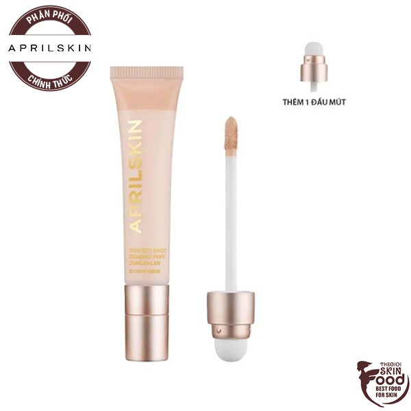 Kem Che Khuyết Điểm Cho Làn Da Hoàn Hảo AprilSkin Perfect Spot Erasing Puff Concealer SPF30/PA++ 10g