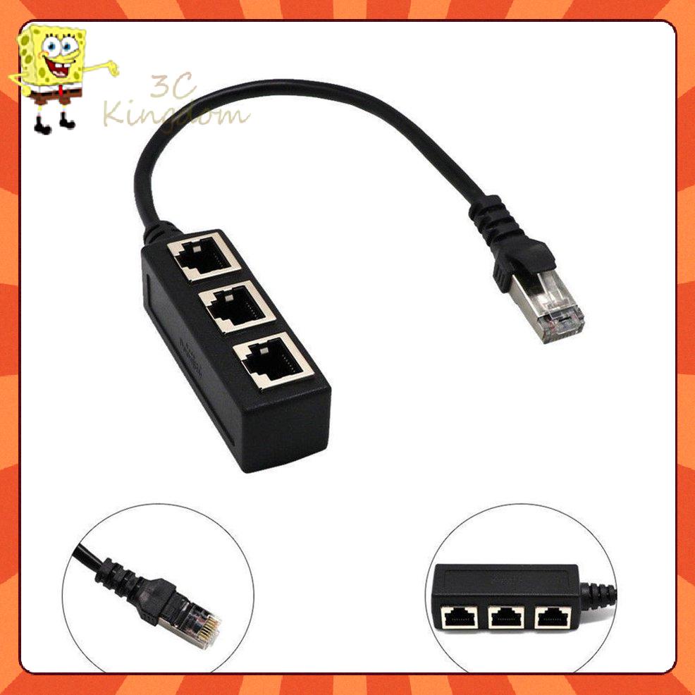 Dây Cáp Chia 1 Ra 3 Cổng Ethernet RJ45 Y Cho CAT 5 / CAT 6 LAN | BigBuy360 - bigbuy360.vn