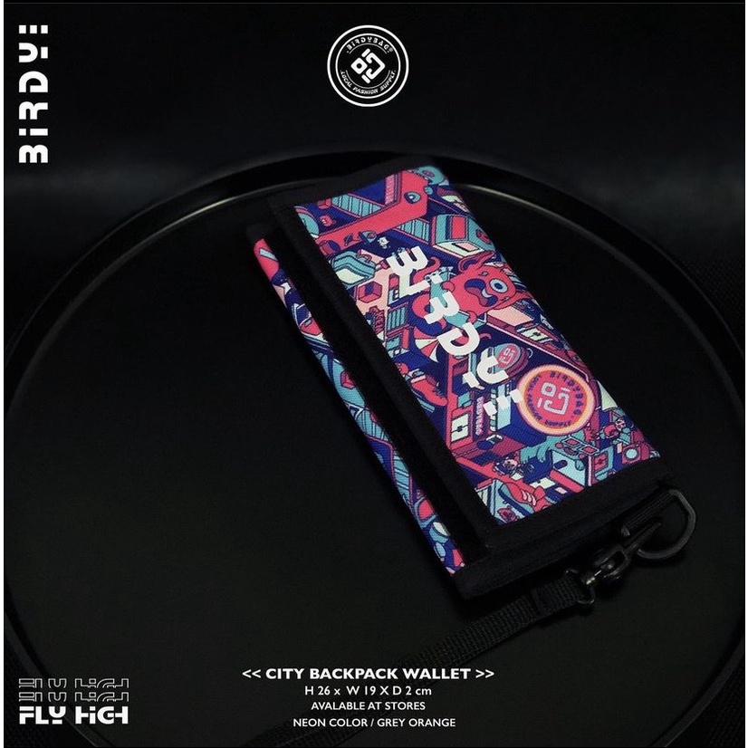 Ví dài Birdy bag hình City- ví cầm tay tặng kèm dây đeo - Kamex store