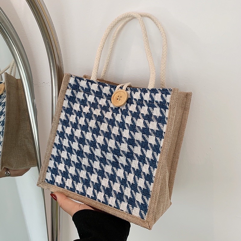 Túi Cói Tote Mini Nhiều Hình Phong Cách Vintage Tiện Dụng Siêu Đẹp