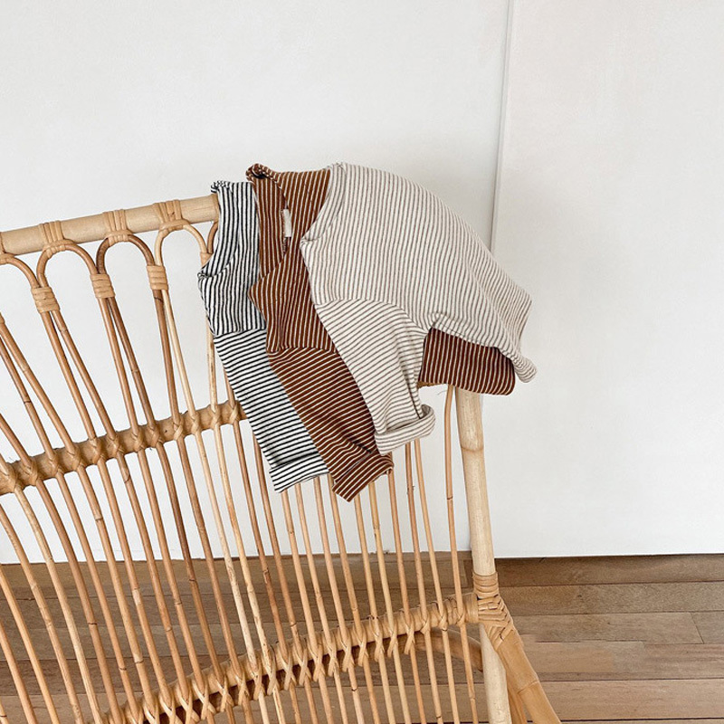 Áo Thun Cotton Tay Dài Kiểu Kẻ Sọc Thời Trang Cho Bé Trai