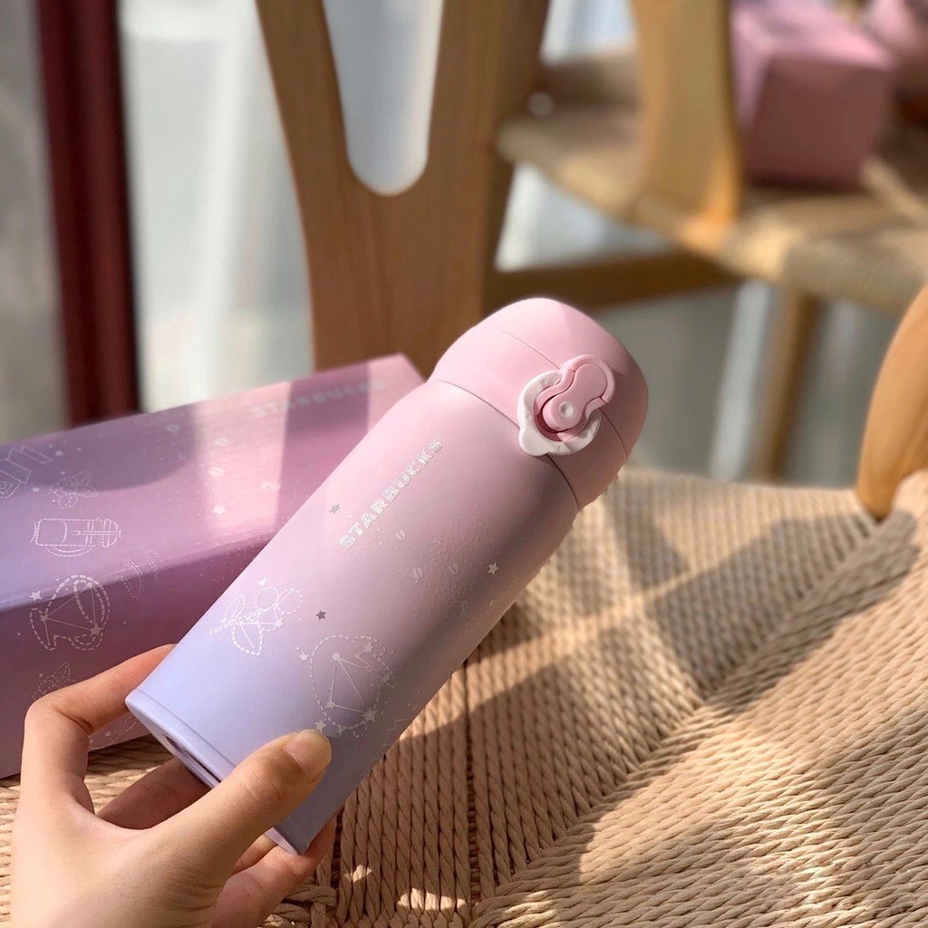 Bình đựng nước giữ nhiệt chính hãng Starbucks GALAXY BUNNY dung tích 355ml