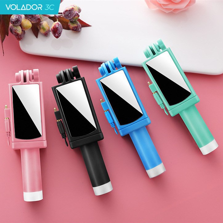 Gậy Chụp Ảnh Selfie Mini Kết Nối Bluetooth Kèm Gương Và Gậy Ba Chân Có Thể Kéo Dài Hỗ Trợ Phát Trực Tiếp | BigBuy360 - bigbuy360.vn
