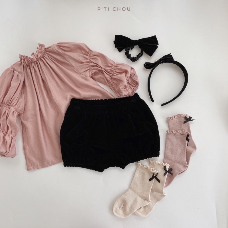 Quần đùi bí ngô cho bé P'ti chou ( Lina short )