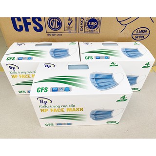 Hộp 50 khẩu trang y tế kháng khuẩn chuẩn 4 lớp công ty
