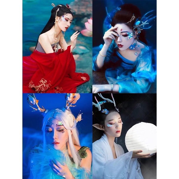 Vảy cá chu sa hologram dùng cho makeup cổ trang  cosplay làm concept chụp ảnh phong cách