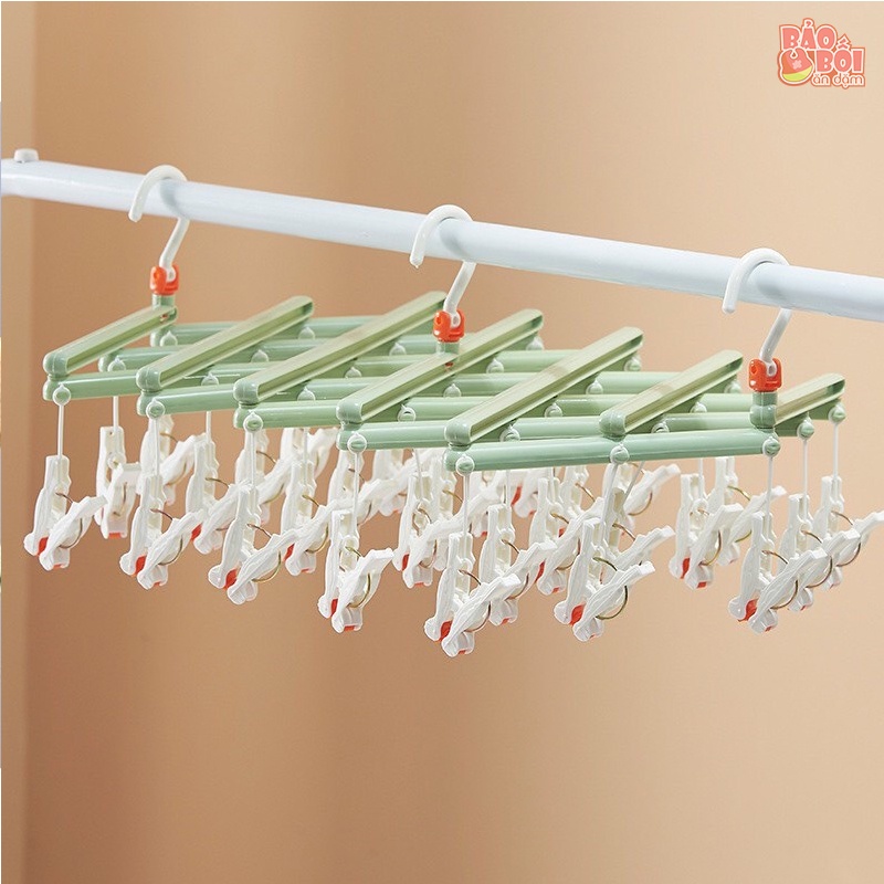 Móc chùm phơi quần áo cho bé 29 chiếc kẹp