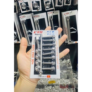 Bộ ốc đầu bò cts dream - wave - funeo/fuled inox 304 thailand