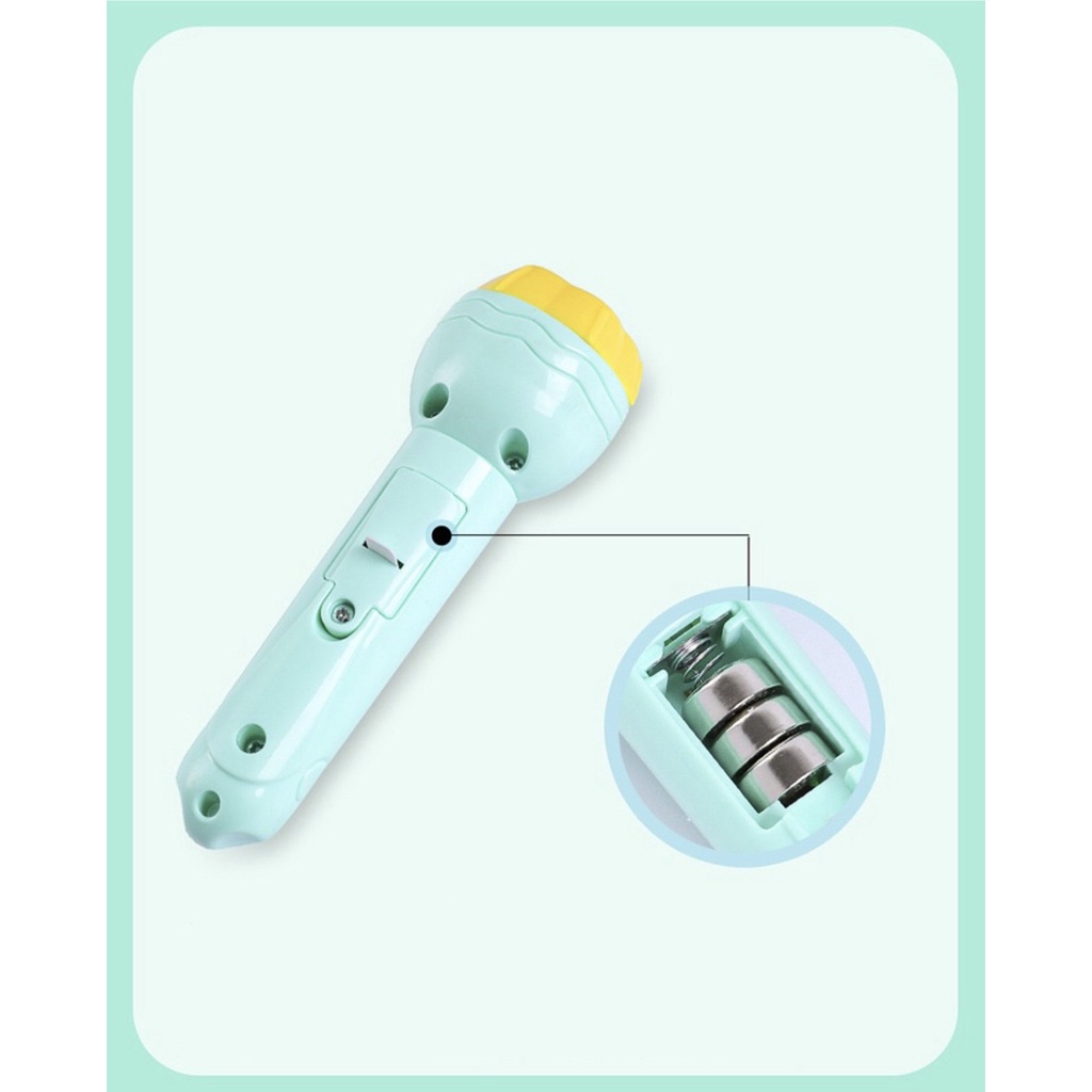 Đèn pin chiếu hình sắc nét nhiều chủ đề vui nhộn cho bé KingKids