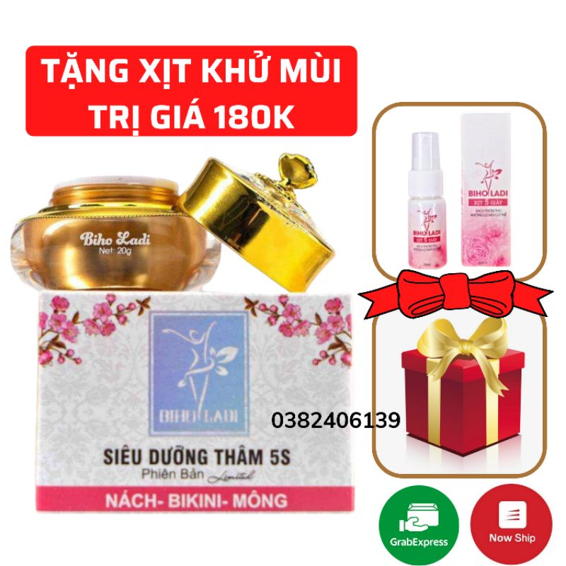 BIHO LADI 5S - Siêu Dưỡng Thâm 5s - Đánh Bay Thâm Nách, Thâm Mông, Thâm Bikini, BIHO LADY