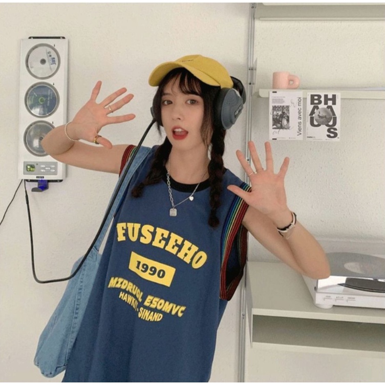 Áo Sát Nách Dáng Rộng Phong Cách Thể Thao Bóng Rổ Thời Trang Mùa Hè Cho Nữ