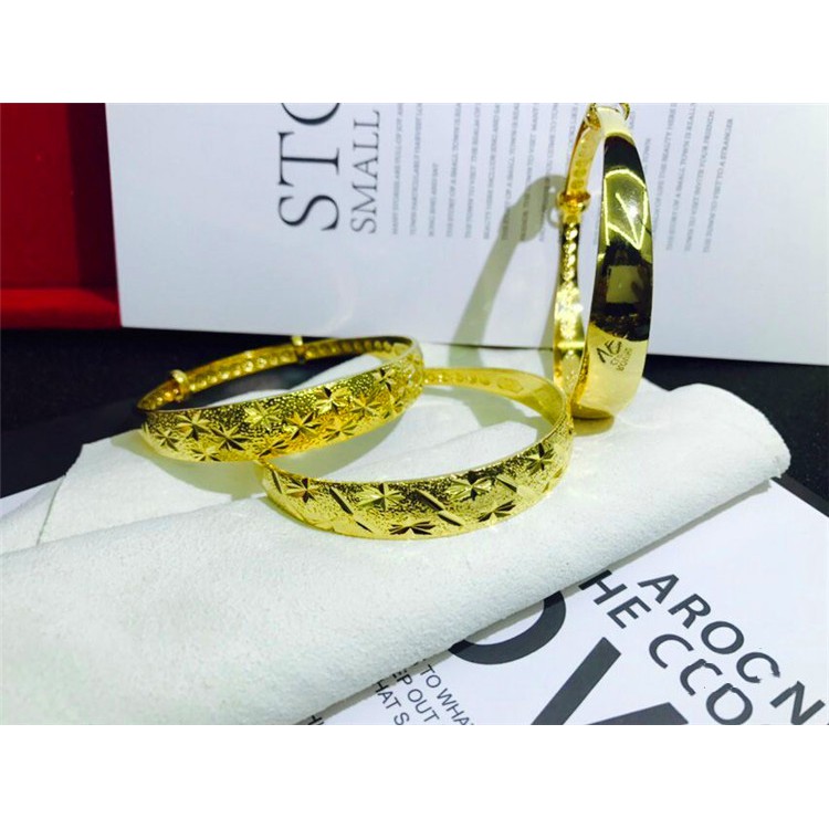 Lắc tay Mạ vàng 24k nữ trơn không tram khắc