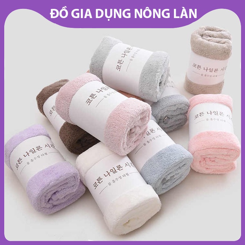 Khăn mặt lông cừu Hàn Quốc NL Shop  mềm mại hàng xuất khẩu giá bình dân, Khăn Mặt Lông Cừu cotton Siêu Thấm Hút 50x30cm
