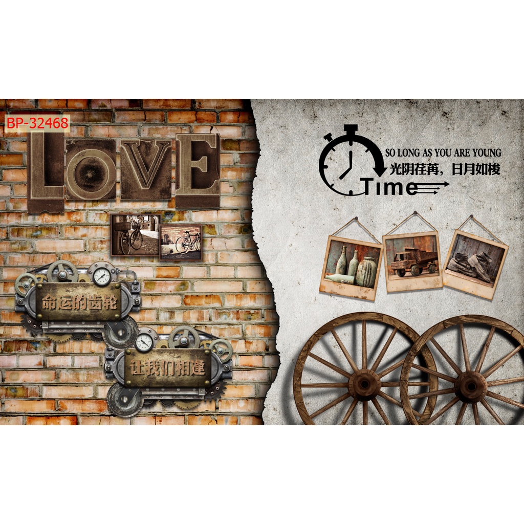 Tranh quán Trà chanh hình 3D dán lên tường theo mọi kích thước yêu cầu