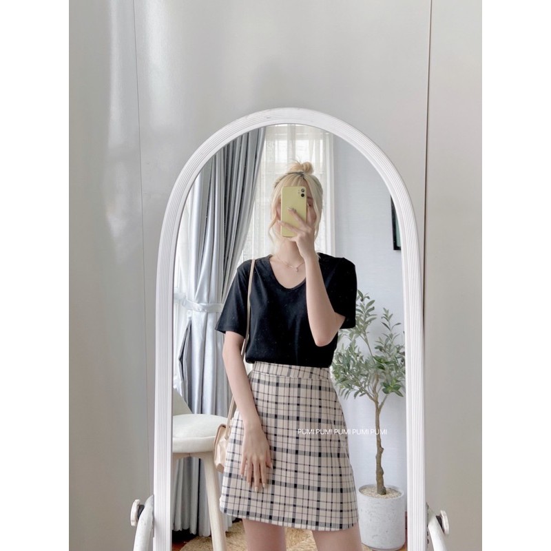 Chân váy nữ form chữ A mặc tôn dáng có 3 size SML hàng có sẵn tại Pumi ( quần áo thời trang nữ ) | BigBuy360 - bigbuy360.vn