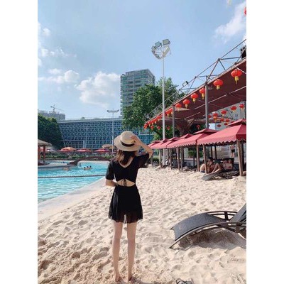 Đồ Bơi Nữ Dạng Váy Hở Lưng Ánh Nhũ Kim Tuyến Đẹp | BigBuy360 - bigbuy360.vn