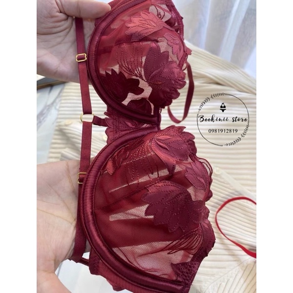 Bộ Đồ Lót Ren Không Đệm - Set Đồ Lót Ren Hoa Sexy