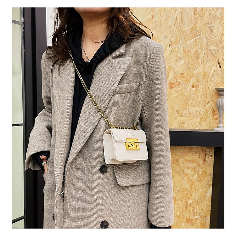 Túi xách nữ mini phong cách Hàn Quốc túi đeo vai khóa bấm da PU cao cấp 1999store_official