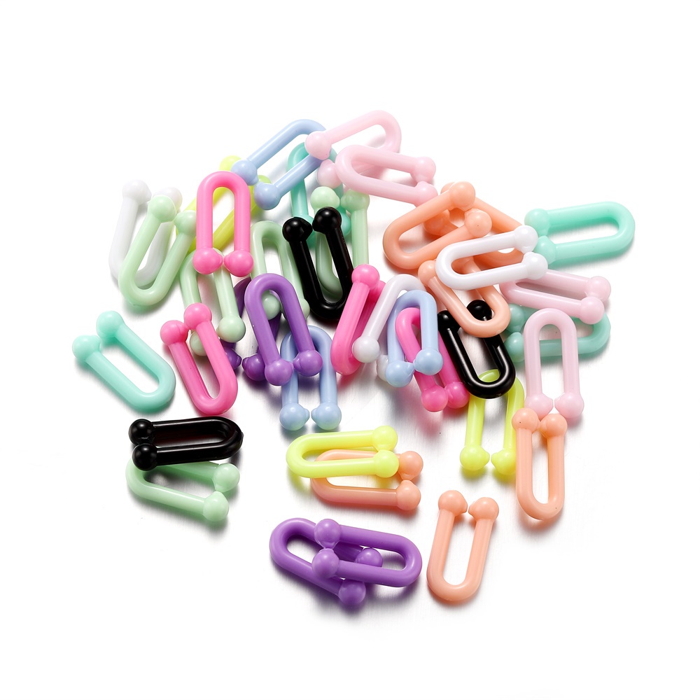 Bộ 50/100 nút nhựa hình chữ u St.kunkka chuyên dụng cho diy