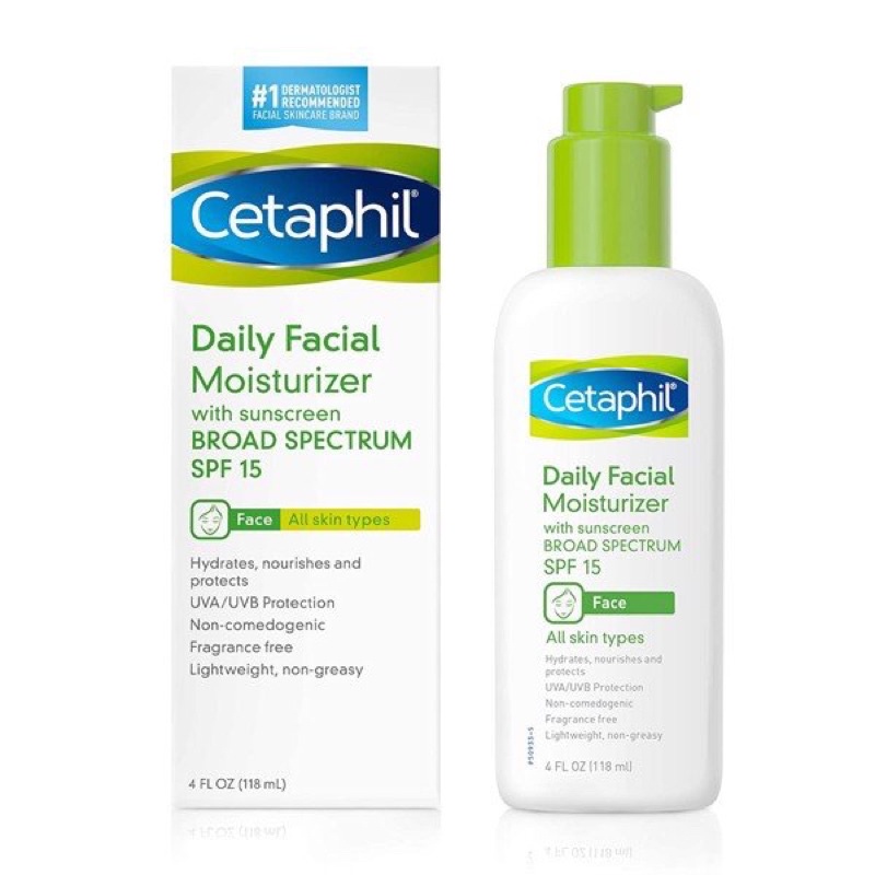 Kem Chống Nắng Cetaphil Daily Facial Moisturizer With Sunscreen Broad Spectrum SPF 15 + SPF 35